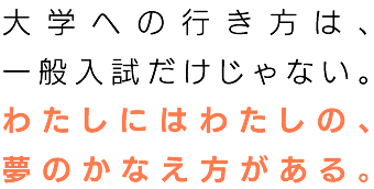 わたしにはわたしの、夢のかなえ方がある。